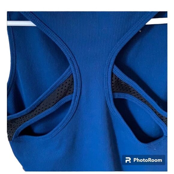 Zella Girls ribbed blue work out tank NWT Medium - Picture 2 of 2